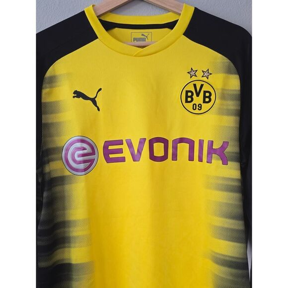 BVB Dortmund 16-18 Sample Jersey LS Puma M Rare Gradient Evonik Kit NWOT Soccer - Picture 3 of 9
